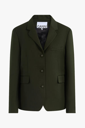 Single Wool Twill Blazer