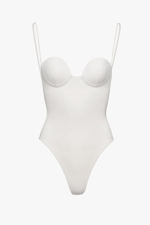 Retro Bustier Swimsuit 01 Cream