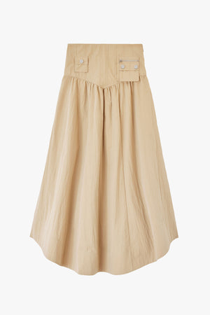 Washed Cotton Corset Skirt