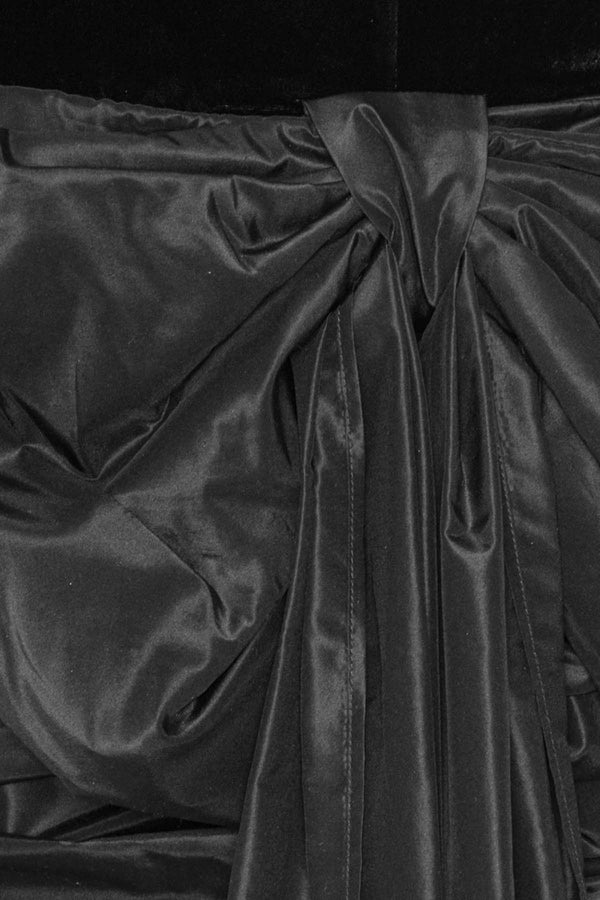 Velvet Bow Mini Dress