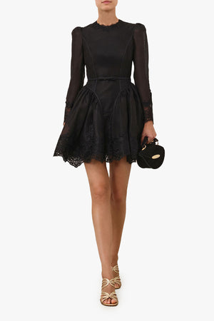 Hypnotic Lace Trim Mini Dress