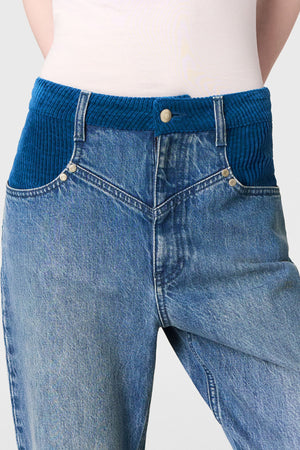 Curduroy Mix Slim Jeans