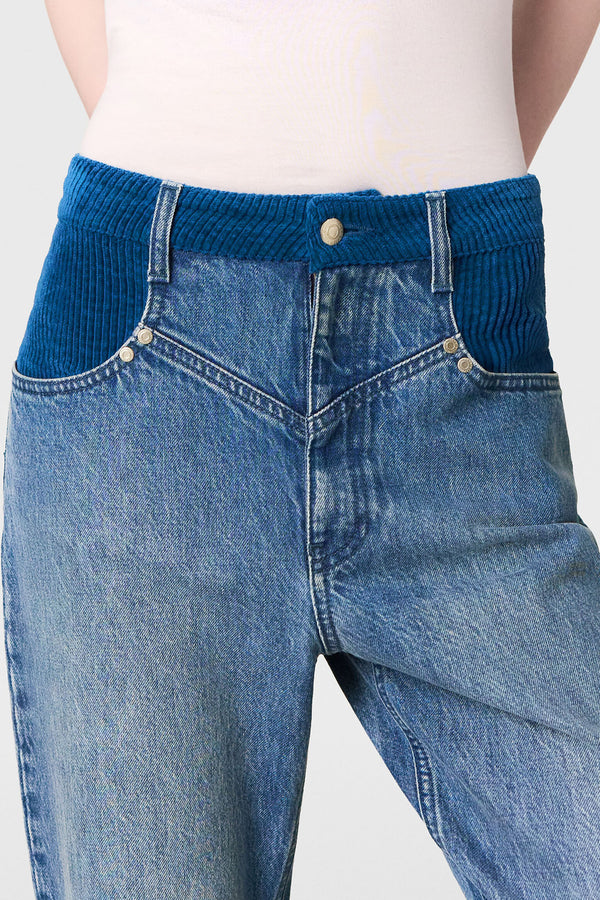 Curduroy Mix Slim Jeans