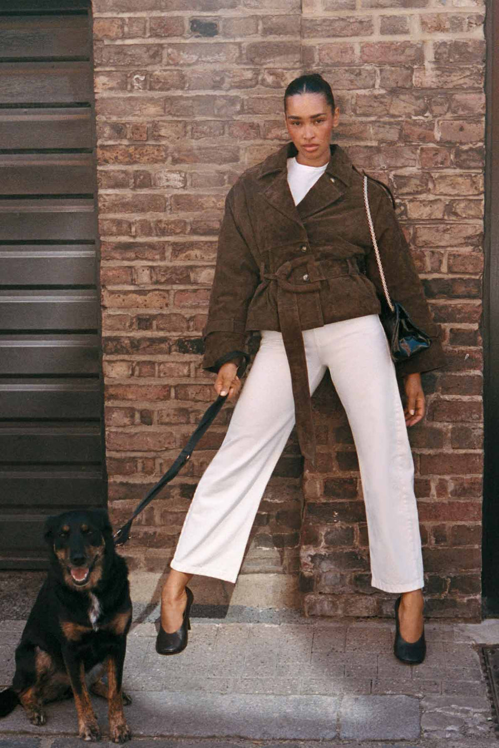 York cropped trench coat