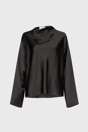 Riddy draped collar blouse