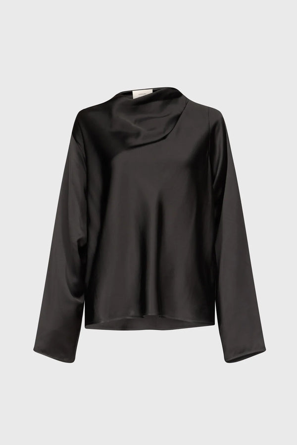 Riddy draped collar blouse