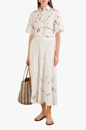 Mahon Embroidered Midi Skirt