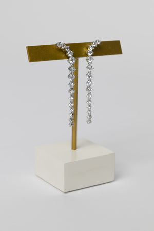 Drop diamond earring