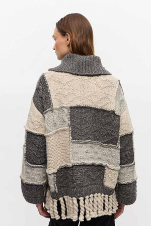 Wool Cotton Bubble Sweater