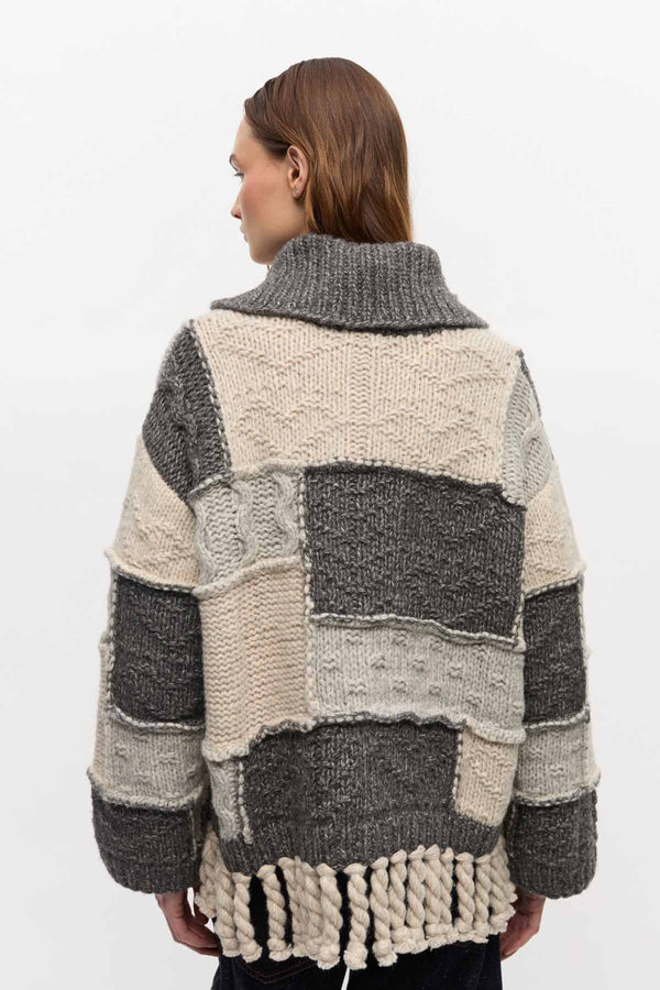 Wool Cotton Bubble Sweater