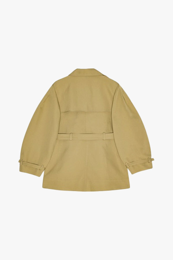Heavy Twill Midi Trench Coat
