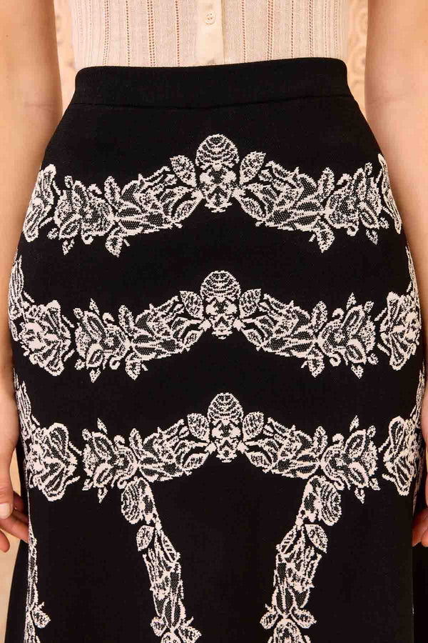 Valencia Jacquard Midi Skirt