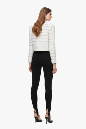 Black Knit Stirrup Leggings
