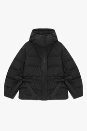 Tech Seersucker Oversized Puffer Jacket