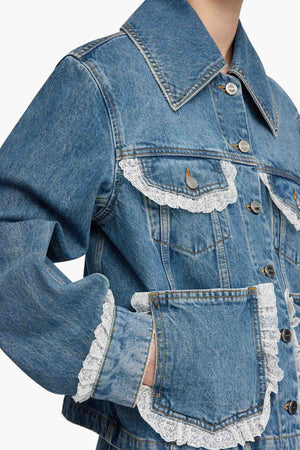 Rigid Denim Lace Jacket