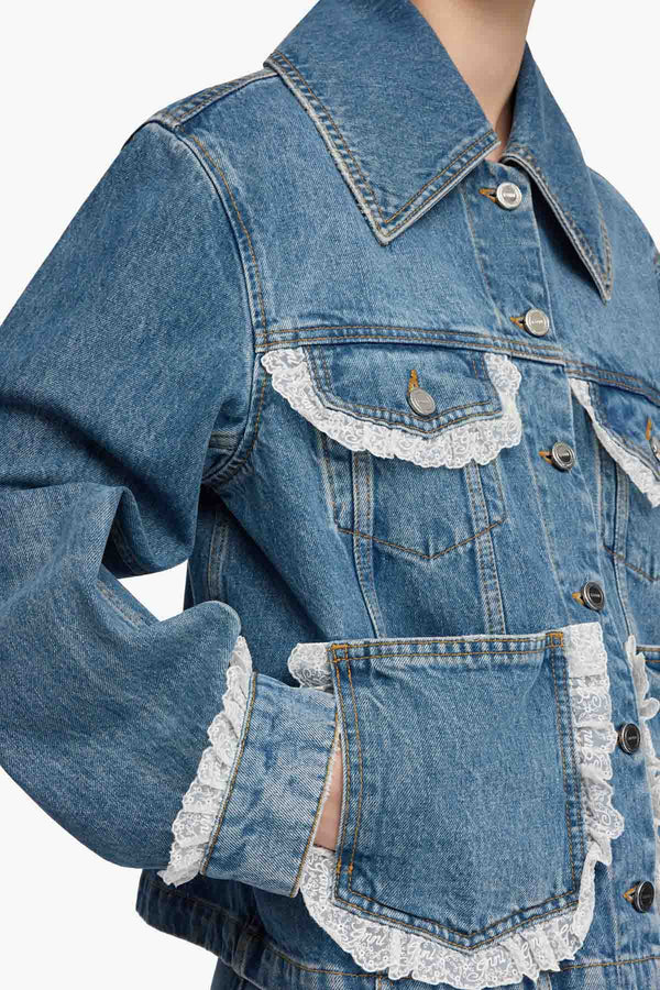 Rigid Denim Lace Jacket