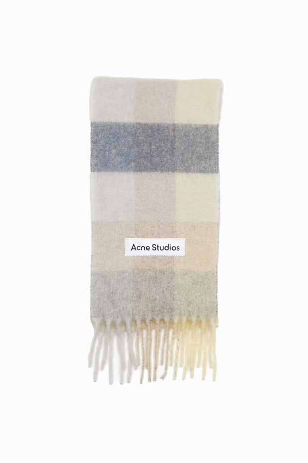 Mohair Checked Scarf