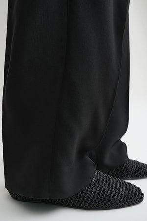 Woven Leather Ballerinas