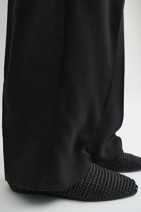 Woven Leather Ballerinas