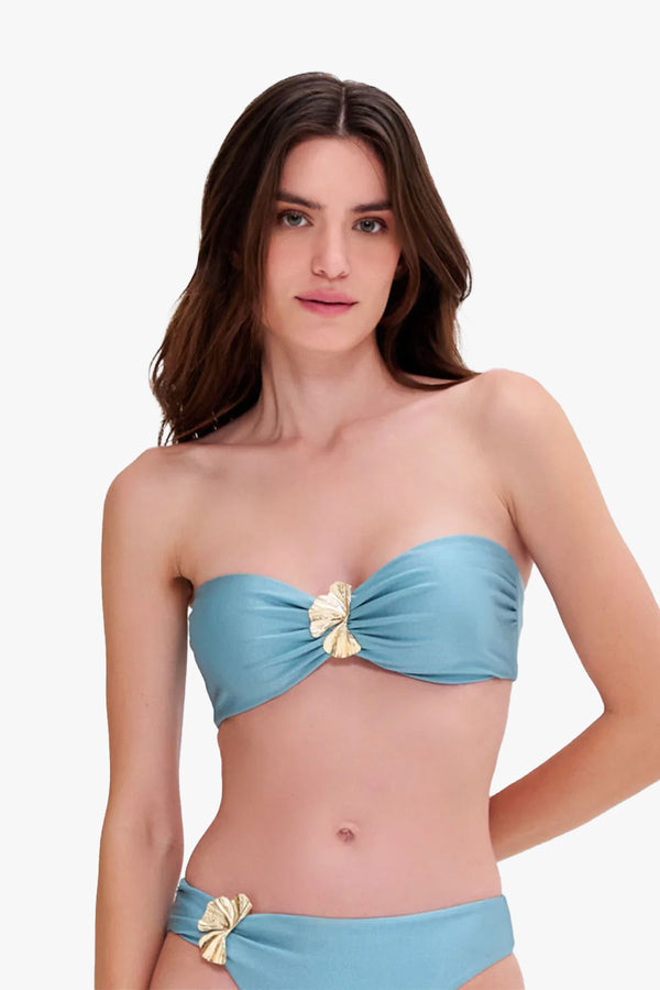 Seashell Lycra Halterneck Petal Bikini Top