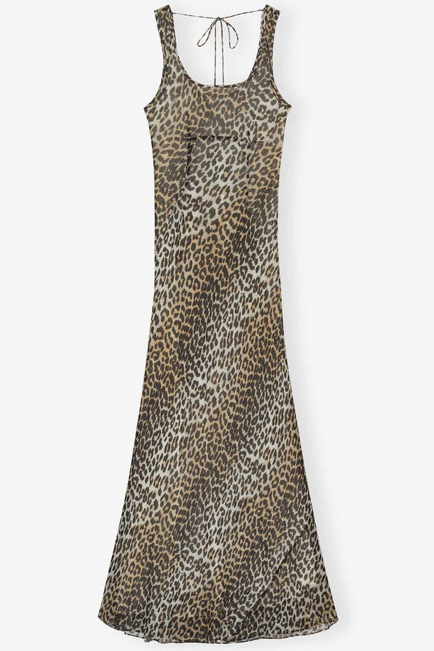 Printed Viscose Chiffon Maxi Dress