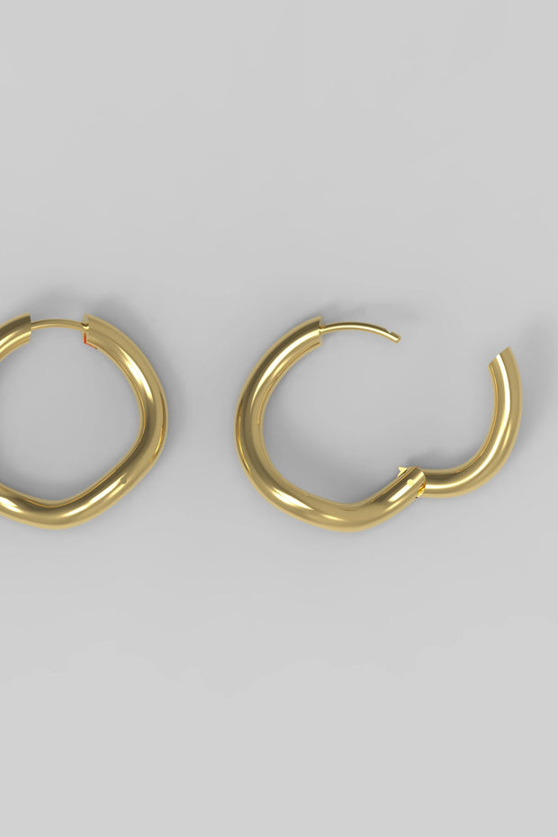 Thorn Hoop Round - gold plated