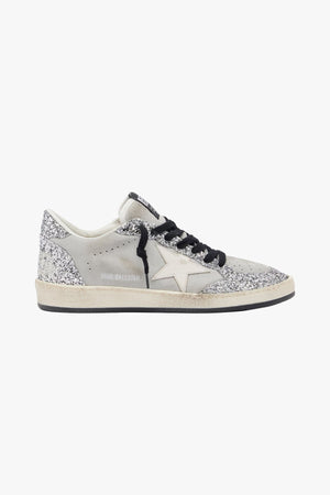 Ball Star Suede Upper And Tongue Glitter Toe Spur And Heel Leather Star