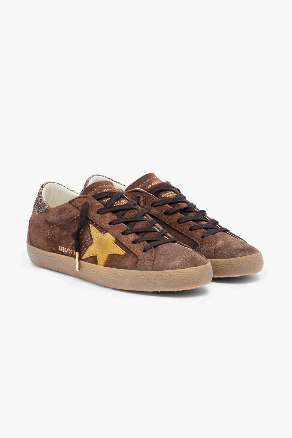 Super-Star Suede Upper Toe Tongue And Star Glitter Heel
