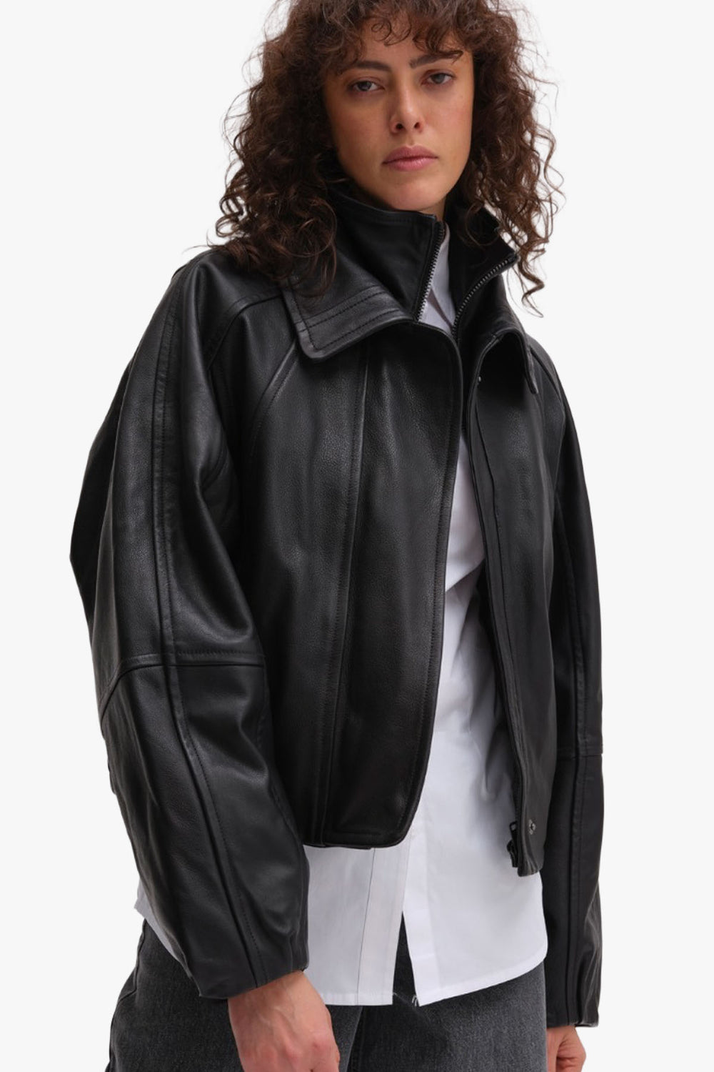 Leather Bomber Jacket