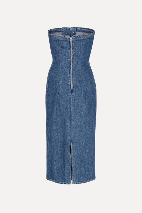 Denim Button Detail Dress