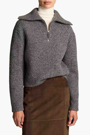 Sailor Collar Half Zip