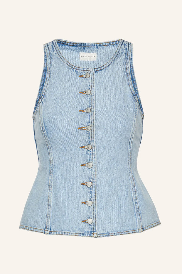 Denim Vest 01 Light Blue