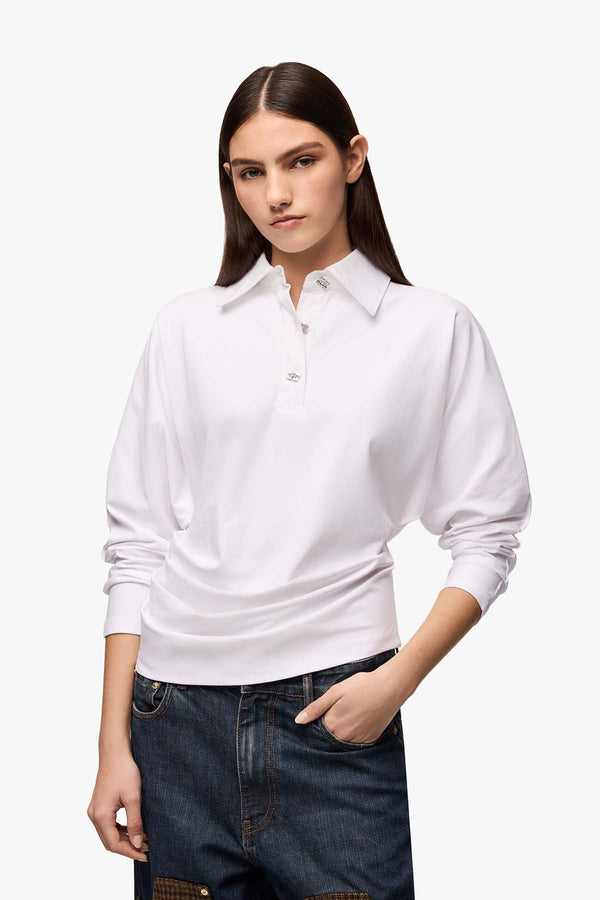 Heavy Stretch Jersey Draped Polo