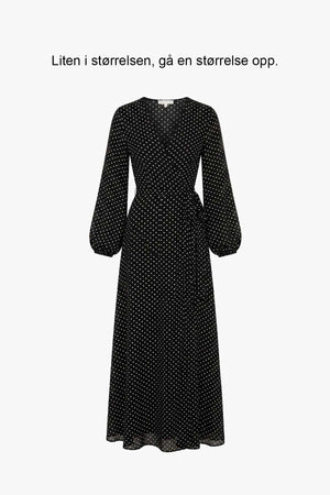 Long Polka Wrap Dress