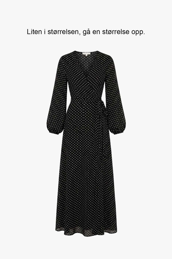Long Polka Wrap Dress