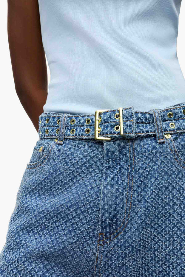 Shiny Weft Denim Izey