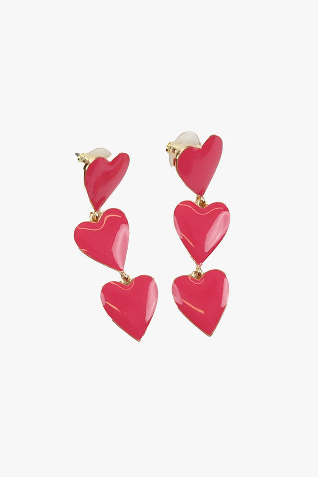 Triple Hearts Earrings