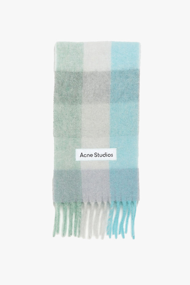 Mohair Checked Scarf