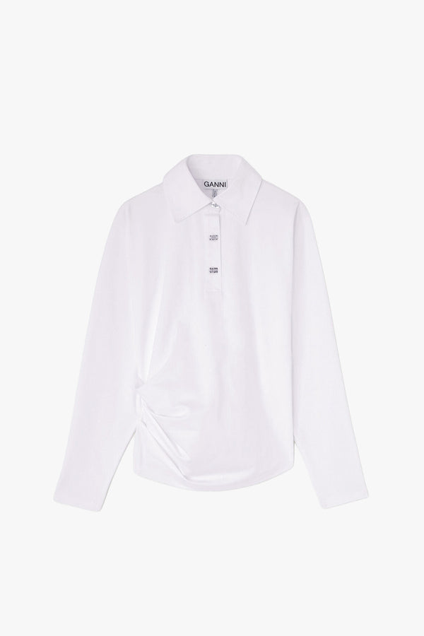 Heavy Stretch Jersey Draped Polo