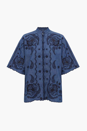 Aster Embroidered Denim Shirt