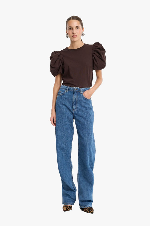 Draped Barrel Leg Jeans