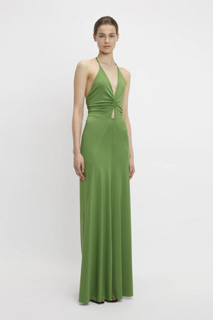 V-neck Ruched Cami Gown