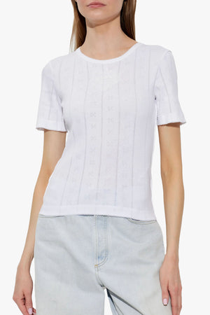 Compact Pointelle Rib Tee