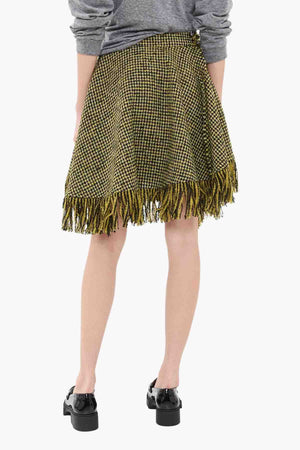 Woollen Check Mini Skirt