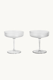 Ripple Champagne Saucers - Set Of 2