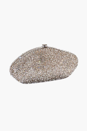 The Caldera Clutch Silver Rhinestone