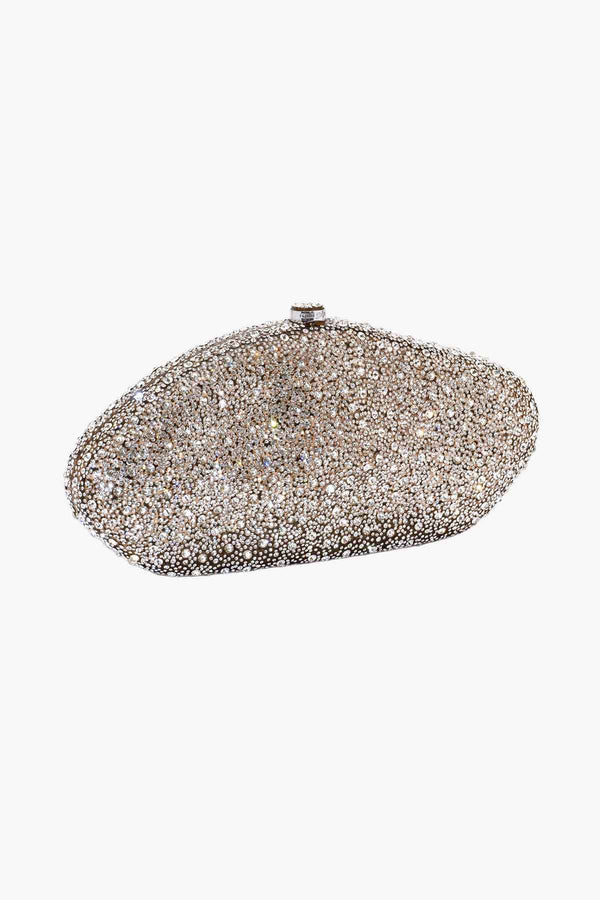The Caldera Clutch Silver Rhinestone