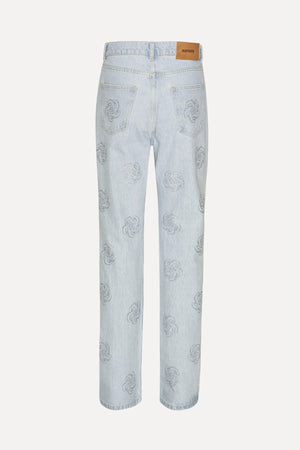 Washed Twill Stud Jeans