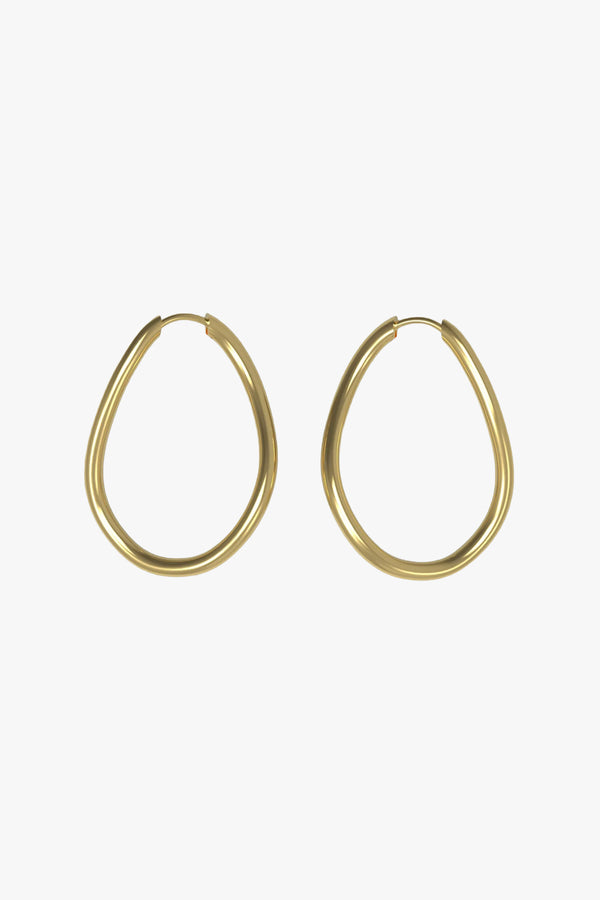 Thorn Hoop Oval - gold plated