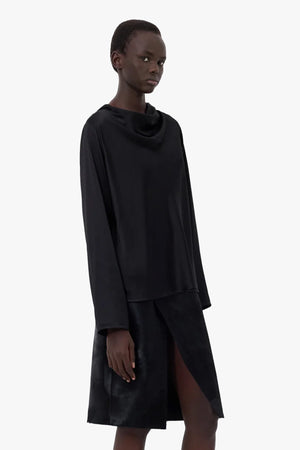 Riddy draped collar blouse